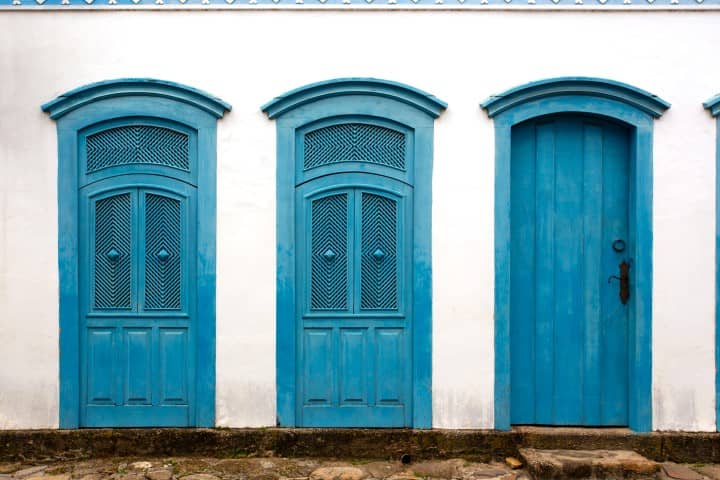 bright colored facade