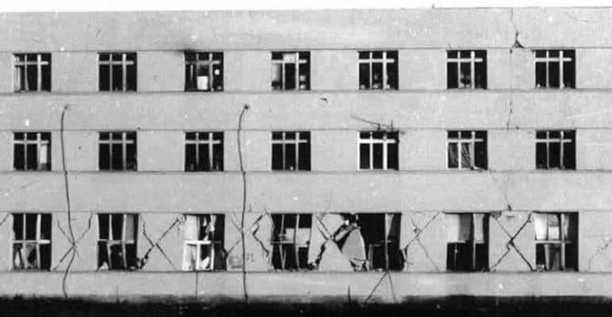 cracks in a building